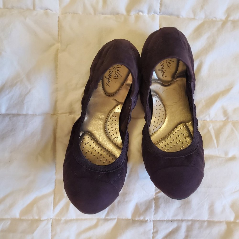 Chocolate Brown Ballet flats 6.5 suede